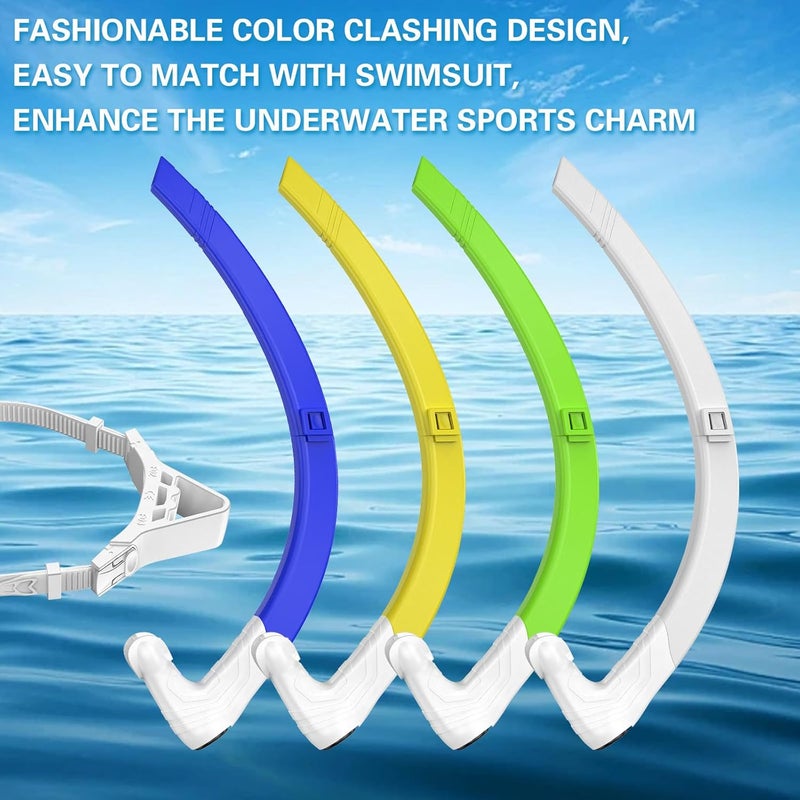 Greatever Swim Snorkel for Lap Swimming, Detachable Portable Swim Training Snorkel, Silicone Adjustable Headband, One Way Exhaust Valve, Unisex-Adult - Image 2